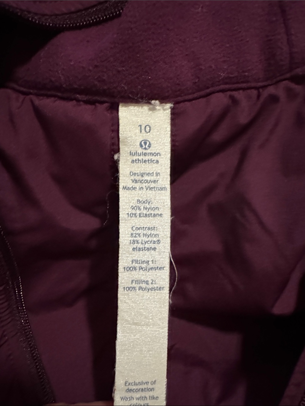 Lululemon Run For Cold Pullover Plum 1/2 Zip Thumbholes Reflective Running-10 - Picture 12 of 12